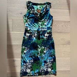 TORY BURCH Silk Print Dress SZ S